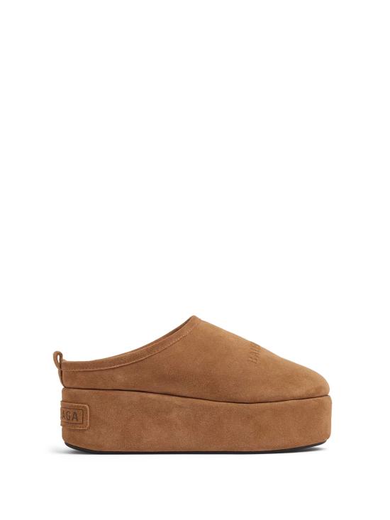 26FW 발렌시아가 알래스카 소프트 플랫폼 뮬 825258WBFC1 2200 BROWNWHITE