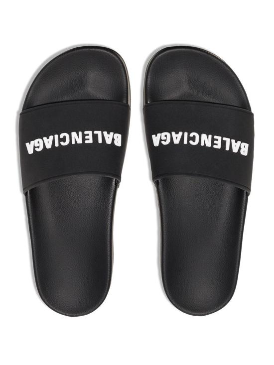 26FW 발렌시아가 풀 슬라이드 샌들 565547W1S80 1006 BLACKWHITE - BALENCIAGA