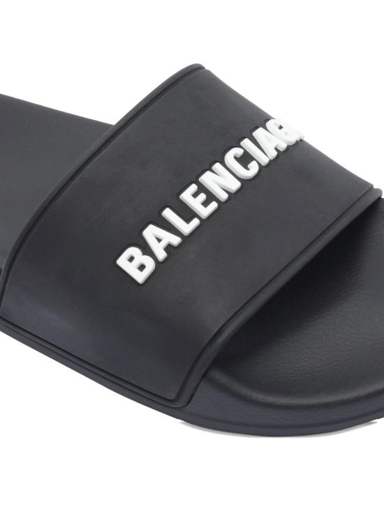 26FW 발렌시아가 풀 슬라이드 샌들 565547W1S80 1006 BLACKWHITE - BALENCIAGA