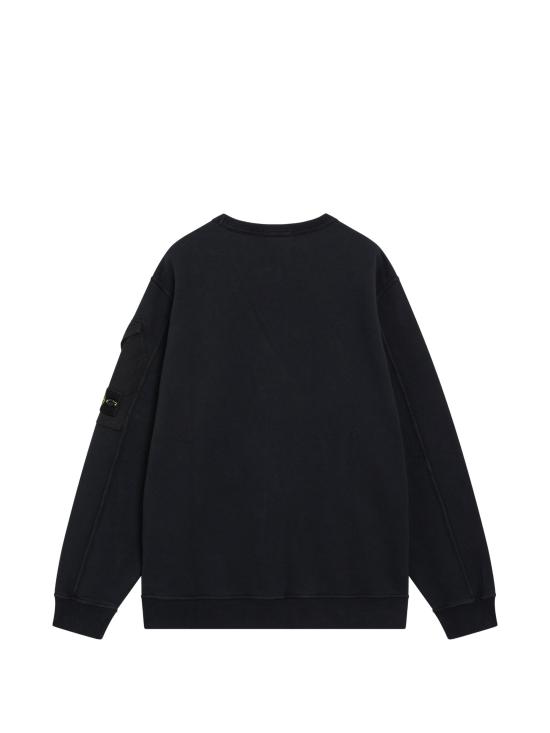 26FW 스톤 아일랜드 브러쉬드 오가닉 코튼 플리스 레귤러핏 크루넥 스웨트셔츠 슬리브 포켓 L2S156100015S0A20 V0020 NAVYBLUE - STONE ISLAND