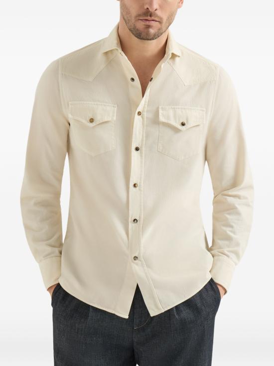 26FW 브루넬로 쿠치넬리 긴팔 셔츠 ML6884008 C6066 - BRUNELLO CUCINELLI