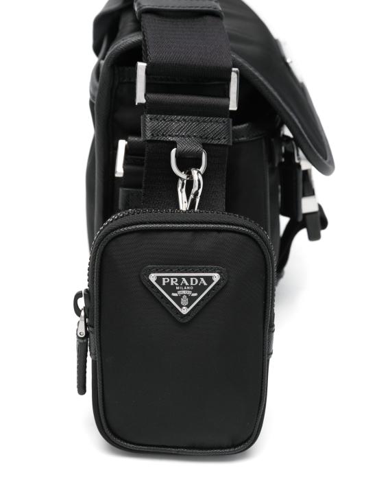 26FW 프라다 리나일론 앤 사피아노 레더 숄더백 2VD034VXOP2DMH F0002 NERO - PRADA