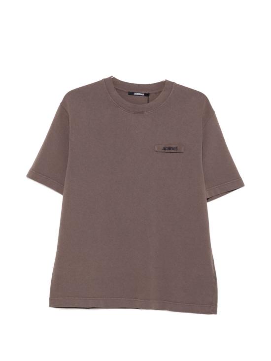 26FW 자크뮈스 그로그랭 로고 티셔츠 TSM00133AJ00226 850 BROWN
