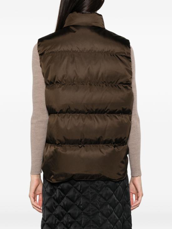 26FW 프라다 로고 플라크 리나일론 조끼 292390SOOO1WQ8 F0324 CACAO - PRADA