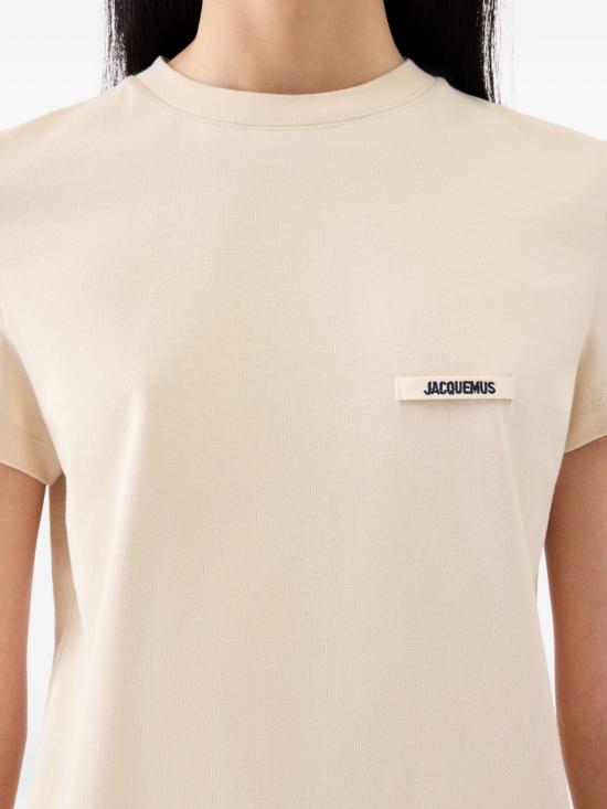 26FW 자크뮈스 그로그랭 로고 솟슬리브 티셔츠 TSW00550AJ00029 131 LIGHT BEIGE 2 - JACQUEMUS