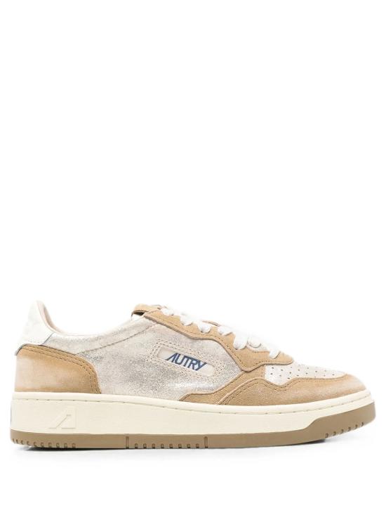 26FW 오트리 메달리스트 로우 레더 스니커즈 AULWYB01 PLATBEIGE PLAT BEIGE