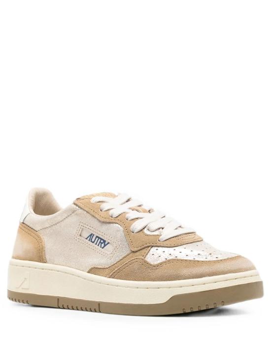 26FW 오트리 메달리스트 로우 레더 스니커즈 AULWYB01 PLATBEIGE PLAT BEIGE - AUTRY