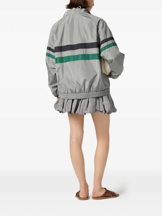 26FW 미우미우 텍 실크 블루종 자켓 ML1522SOOO163N F0112 PIOMBO - MIU MIU