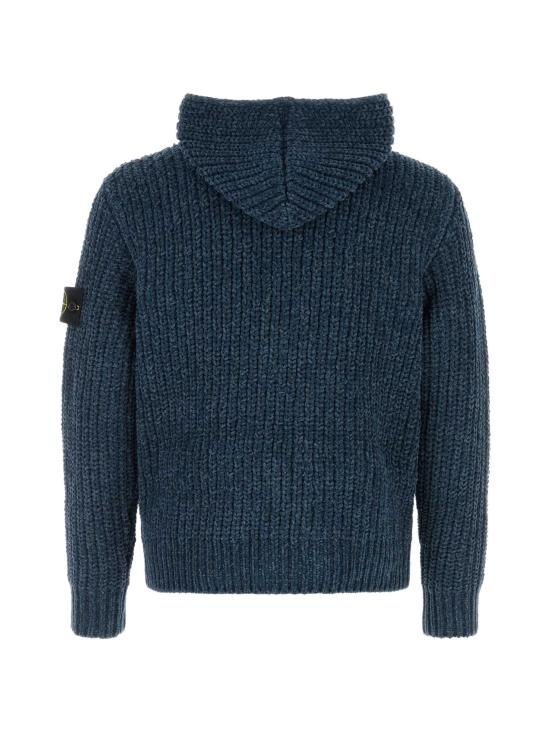 26FW 스톤 아일랜드 몰리네 코튼 세닐 루즈핏 후드 집업 L2S155100065S0N16 V0M2B STEEL BLUE MELANGE - STONE ISLAND