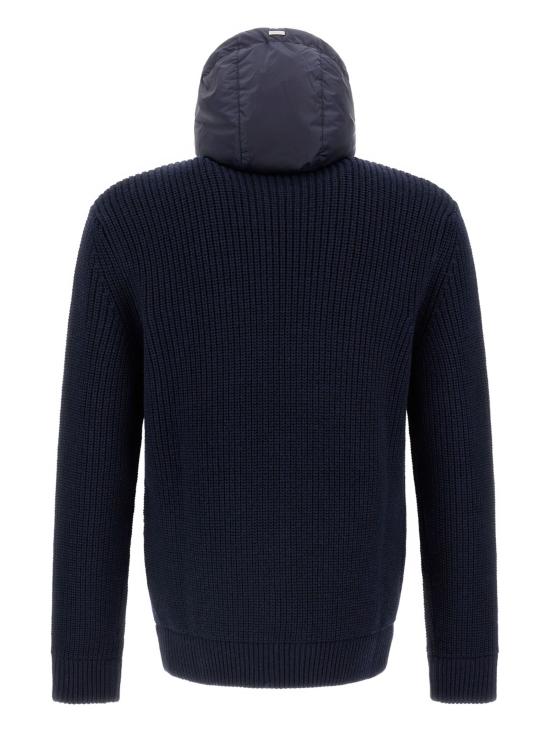 26FW 에르노 5게이지 리브 메리노 울 나일론 샤모니 재킷 MC000195U70272 9290 DARK NAVY - HERNO