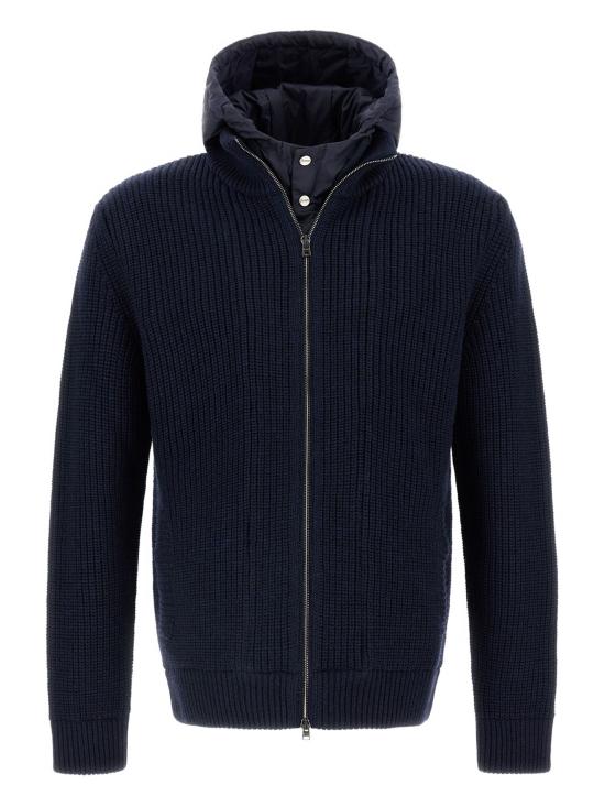 26FW 에르노 5게이지 리브 메리노 울 나일론 샤모니 재킷 MC000195U70272 9290 DARK NAVY