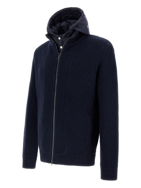 26FW 에르노 5게이지 리브 메리노 울 나일론 샤모니 재킷 MC000195U70272 9290 DARK NAVY - HERNO
