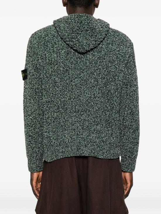 26FW 스톤 아일랜드 몰리네 코튼 세닐 루즈핏 후드 집업 L2S155100065S0N16 V0M5S DARK GREEN - STONE ISLAND