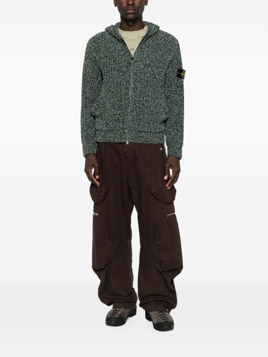 26FW 스톤 아일랜드 몰리네 코튼 세닐 루즈핏 후드 집업 L2S155100065S0N16 V0M5S DARK GREEN - STONE ISLAND