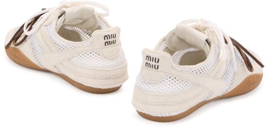 26SS 미우미우 스니커즈 5E589EF0053KU1 F0009 WHITE - MIU MIU