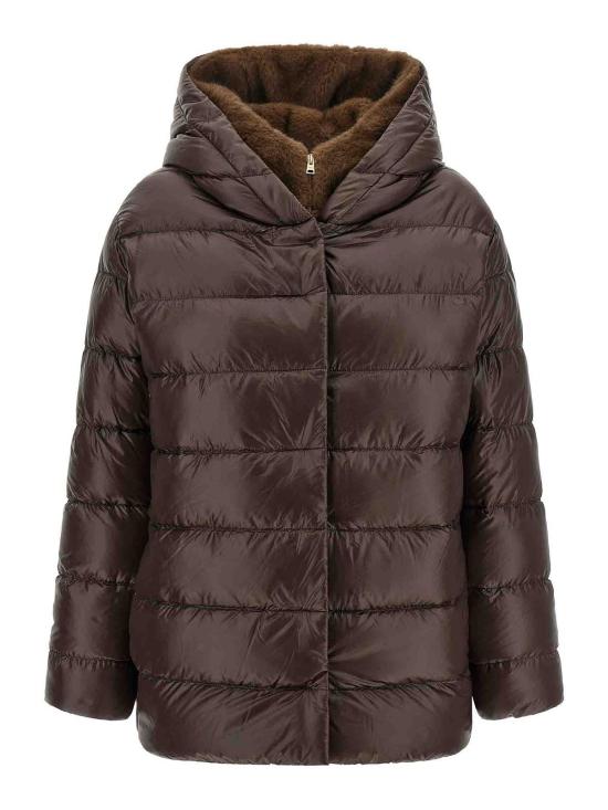 26FW 에르노 밍크 퍼 이펙트 파카 재킷 PI002312D12017Z8810 BROWN
