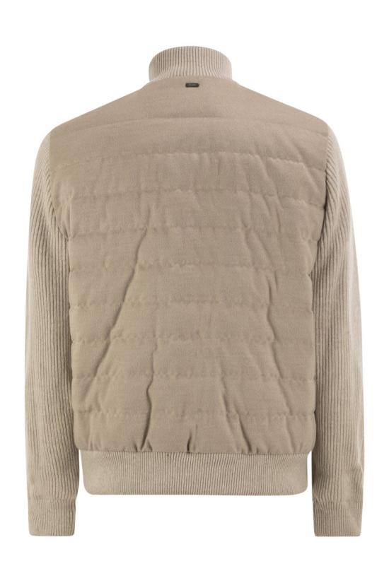 26FW 에르노 하이칼라 퀼티드 니트 가디건 PI00121UR12934 1985 CHANTILLY - HERNO