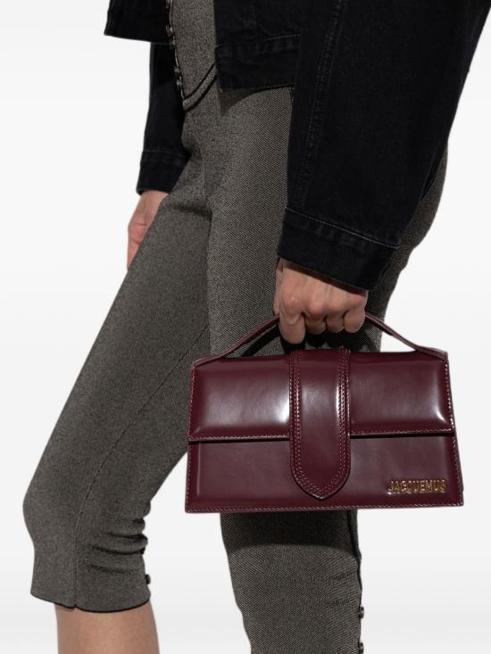 26FW 자크뮈스 라지 밤비노 크로스바디 플랩 백 BAW00007AC18A01 490 BURGUNDY - JACQUEMUS