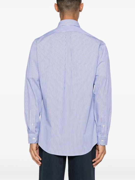 26FW 폴로 랄프로렌 커스텀 핏 코튼 포플린 포니 로고 셔츠 710928255007 BLUEWHITE - POLO RALPH LAUREN