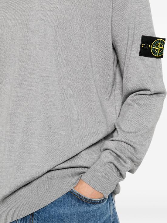 26FW 스톤 아일랜드 라이트 RWS 퓨어 울 크루넥 스웨터 L2S155100071S00C4 V0M49 ASHGREYML - STONE ISLAND