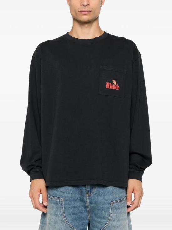 26FW 루드 긴팔 티셔츠 RHFW26TT15012 3164 BLACKRED - RHUDE