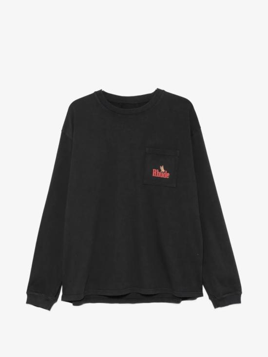 26FW 루드 긴팔 티셔츠 RHFW26TT15012 3164 BLACKRED