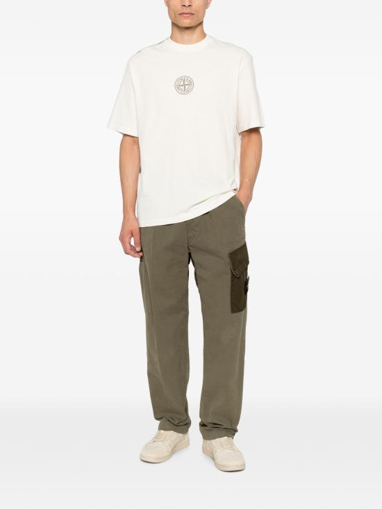 26FW 스톤 아일랜드 그래픽 프린트 오가닉 코튼 반팔 티셔츠 L2S152100001S0480 V0093 IVORY - STONE ISLAND