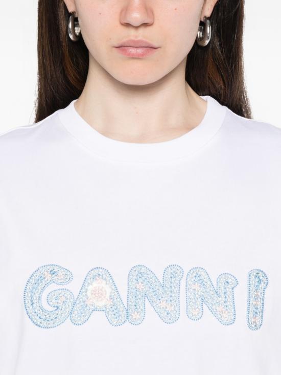 26FW 가니 헤비 코튼 저지 티셔츠 A1050188151 BIANCO - GANNI