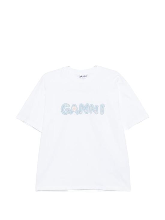 26FW 가니 헤비 코튼 저지 티셔츠 A1050188151 BIANCO