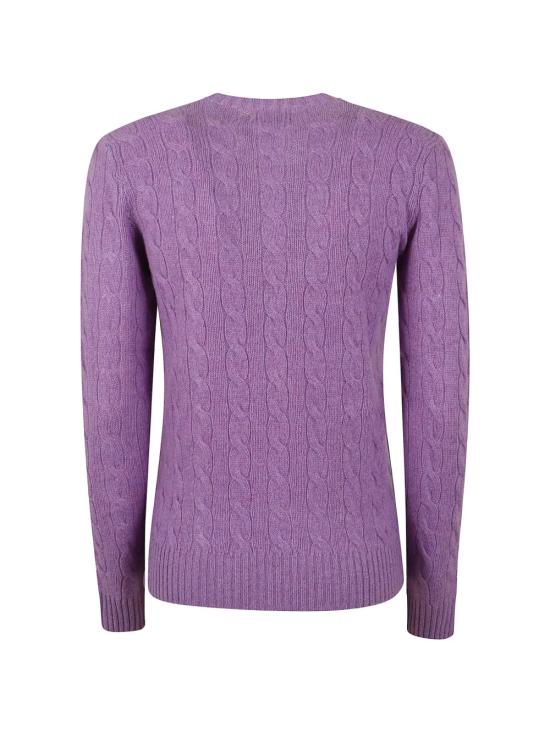 26FW 폴로 랄프로렌 폴로 자수 케이블 니트 스웨터 211971865502 VIOLA - POLO RALPH LAUREN