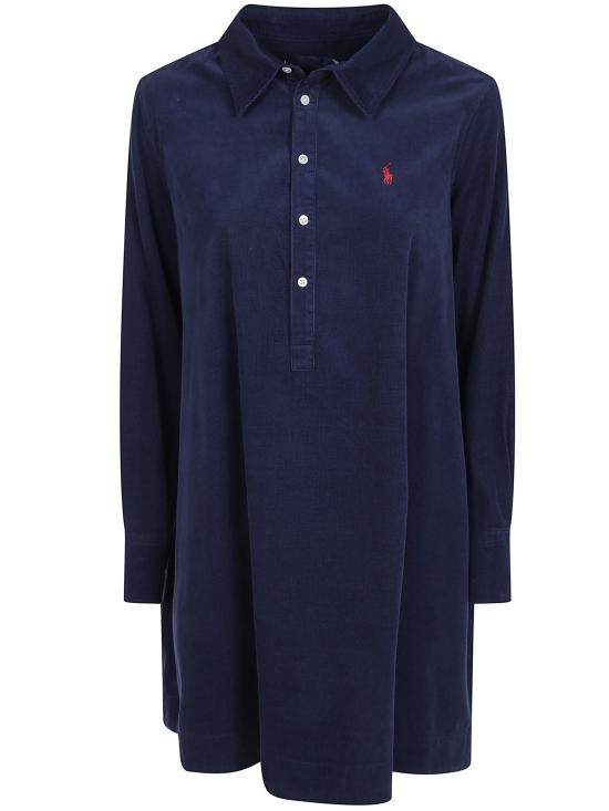 26FW 폴로 랄프로렌 미디 원피스 211B22153 001 BLUE