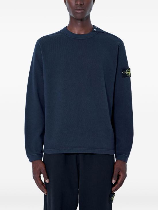 26FW 스톤 아일랜드 헤비 코튼 저지 크루넥 스웨트셔츠 L2S15 6100036 S0406 V002A NAVY DOM