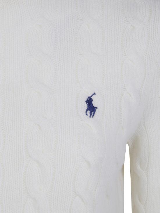 26FW 폴로 랄프로렌 울 캐시미어 케이블 니트 터틀넥 211888686099 012 WHITE - POLO RALPH LAUREN