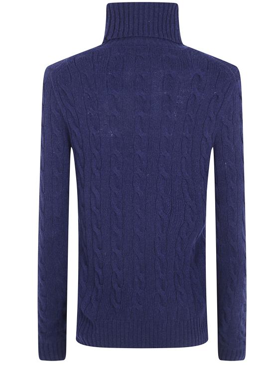 26FW 폴로 랄프로렌 울 캐시미어 케이블 니트 터틀넥 211888686099 007 BLUE - POLO RALPH LAUREN