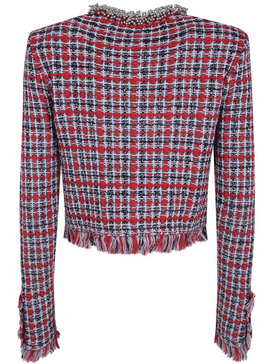 26FW 셀프 포트레이트 자켓 AW26146J RED BLACK - SELF PORTRAIT