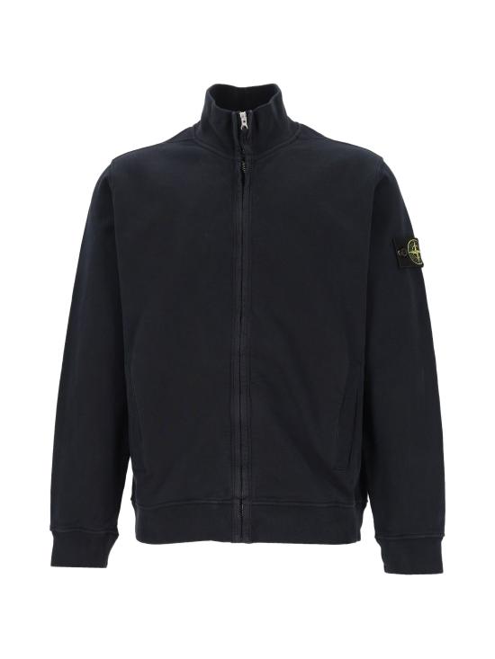 26FW 스톤 아일랜드 브러시드 오가닉 코튼 플리스 트랙 자켓 L2S156100066S0A20 V0020 NAVY BLUE