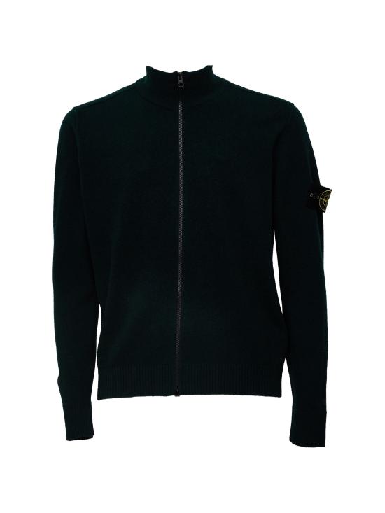 26FW 스톤 아일랜드 레귤러 핏 리브 트리밍 크루넥 스웨터 L2S155100023S00B4 V005S DARK GREEN