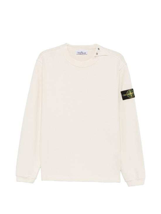 26FW 스톤 아일랜드 헤비 코튼 저지 크루넥 스웨트셔츠 L2S156100036S0406 V0093 IVORY