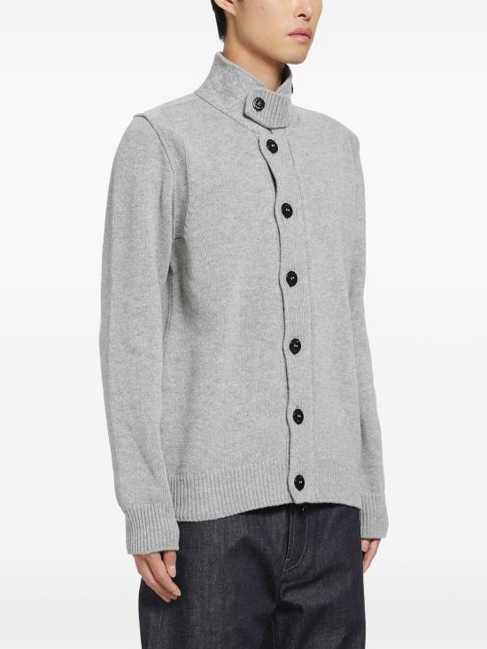26FW 스톤 아일랜드 레귤러 핏 버튼 플래킷 집업 점퍼 L2S155100047S00A3 V0M60 GREY MELANGE - STONE ISLAND