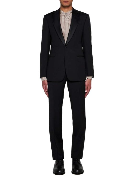  조르지오 아르마니 수트 자켓 버진 울 턱시도 수트 블랙 - GIORGIO ARMANI