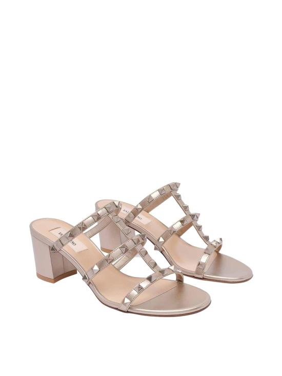 26SS 발렌티노 가라바니 메탈릭 락스터드 샌들 S0C47JXHS69 BEIGE - VALENTINO GARAVANI