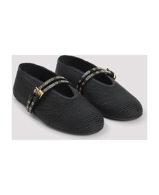 25FW 알라이아 플랫 슈즈 AA3A058TK036 999 BLACK - ALAIA