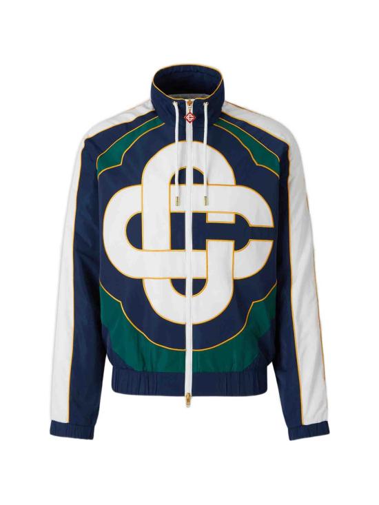 26FW 카사블랑카 자켓 MPF26JK512 01 NAVY GREEN WHITE YELLOW