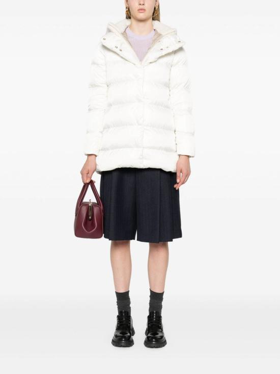25FW 에르노 새틴 & 뉴 레이디 퍼 A셰이프 다운 자킷 PI001934D12170Z1000 WHITE - HERNO