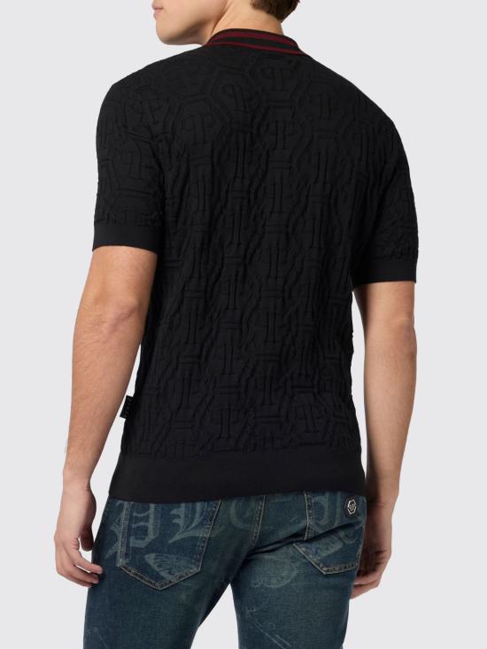 26FW 필립 플레인 폴로 티셔츠 SAFCMKK0322PKN002N 02 Black - PHILIPP PLEIN