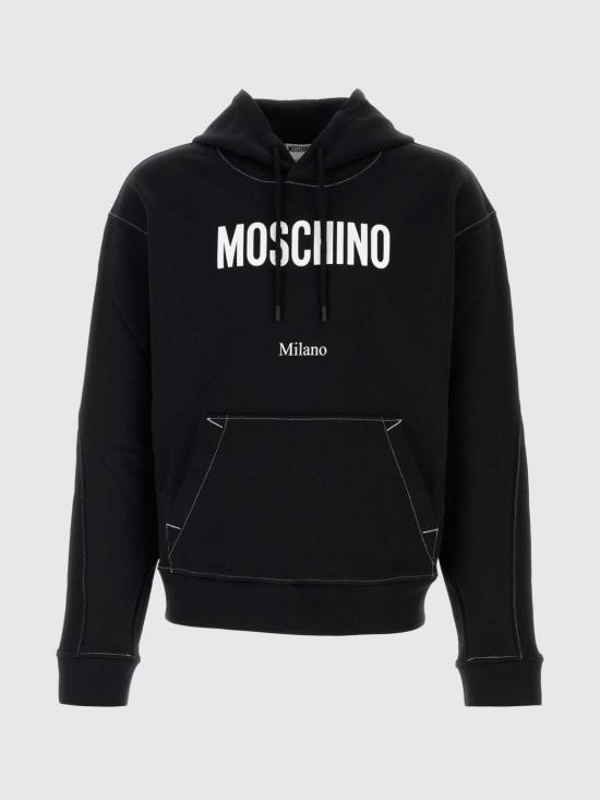 26FW 모스키노 긴팔 티셔츠 17085228 2555 Black - MOSCHINO