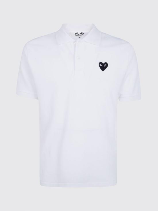 26FW 꼼데가르송 폴로 티셔츠 AXT066 2 White - COMME DES GARCONS