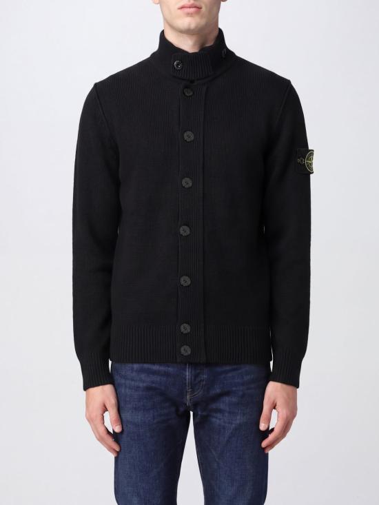 26FW 스톤 아일랜드 레귤러 핏 버튼 플래킷 집업 점퍼 5100047S00A3 V0029 Black