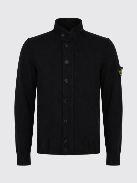 26FW 스톤 아일랜드 레귤러 핏 버튼 플래킷 집업 점퍼 5100047S00A3 V0029 Black - STONE ISLAND