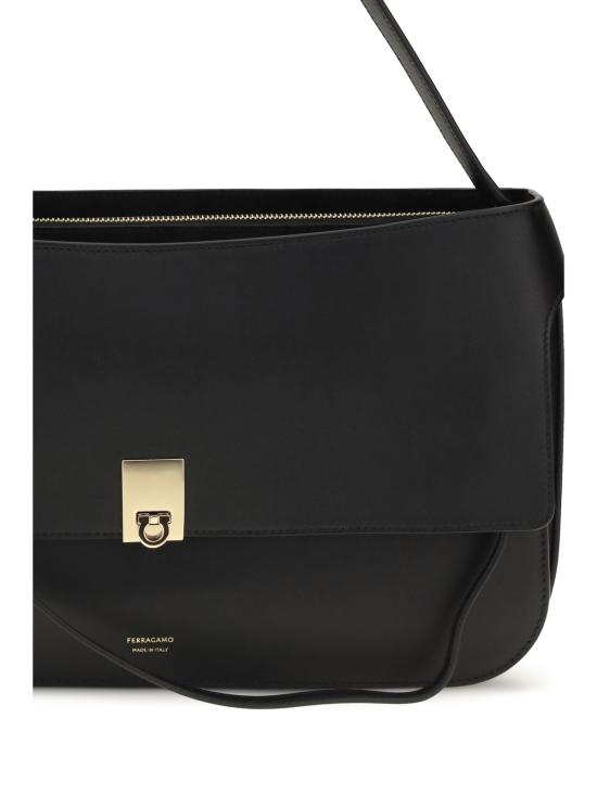  살바토레 페라가모 가방 페라가모 스몰 카라 숄더백 송아지 가죽 보스 타우러스 네로 - SALVATORE FERRAGAMO